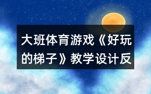 大班體育游戲《好玩的梯子》教學設計反思