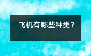 飛機(jī)有哪些種類？