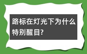 路標(biāo)在燈光下為什么特別醒目?