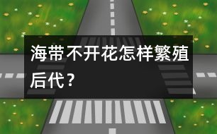 海帶不開(kāi)花怎樣繁殖后代？