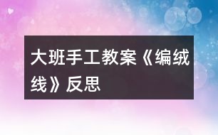 大班手工教案《編絨線》反思