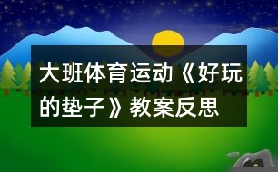 大班體育運(yùn)動《好玩的墊子》教案反思