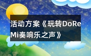 活動(dòng)方案《玩轉(zhuǎn)DoReMi奏響樂之聲》