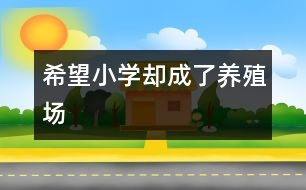 希望小學(xué)卻成了“養(yǎng)殖場(chǎng)”