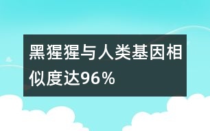 黑猩猩與人類基因相似度達(dá)96%