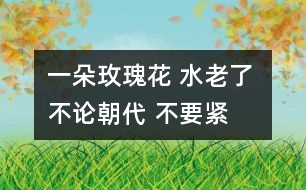 一朵玫瑰花 水老了 不論朝代 不要緊